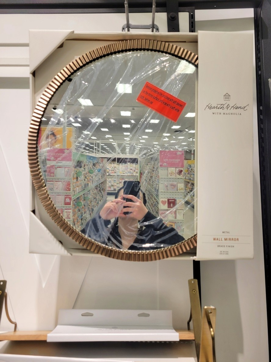 Pleated Brass Round Wall Mirror Antique Finish by Hearth & Hand with Magnolia from Target (use your redcard to save 5%) - spotted this pretty mirror (still has the protective film) available in 2 sizes! Would be so cute as a vanity mirror, a bathroom mirror, or a decorative mirror.. either on a console table or hung above it! 😍 Remember you can always get a price drop notification if you heart a post/save a product 😉 

✨️ P.S. if you follow, like, share, save or shop my post.. thank you sooo much, I appreciate you! As always thanks sooo much for being here & shopping with me 🥹 

| mirror, vanity mirror, bathroom mirror, Coffee Table, Bedding, Bedroom, Living Room, Sneakers, Nursery, Hearth and Hand, project 62, hearth and hand with magnolia, target home, brightroom, mainstays, Thyme and Table, great value, better homes & gardens, your zone, pillowfort, room essentials, opalhouse, threshold | 

#LTKhome #LTKbeauty #LTKfitness #LTKfamily #LTKwedding

