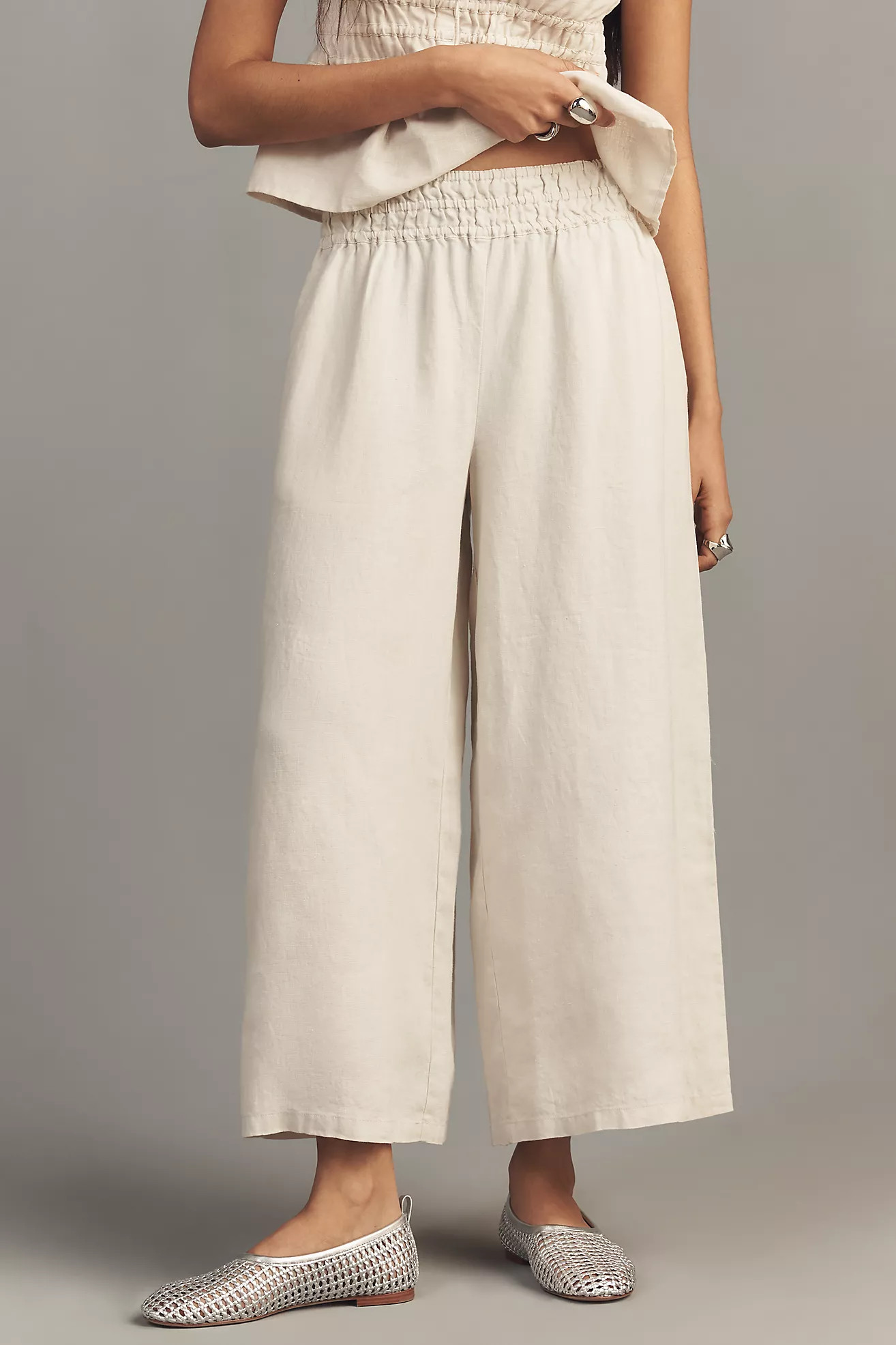 The Somerset Linen Pull-On Pants | Anthropologie (US)