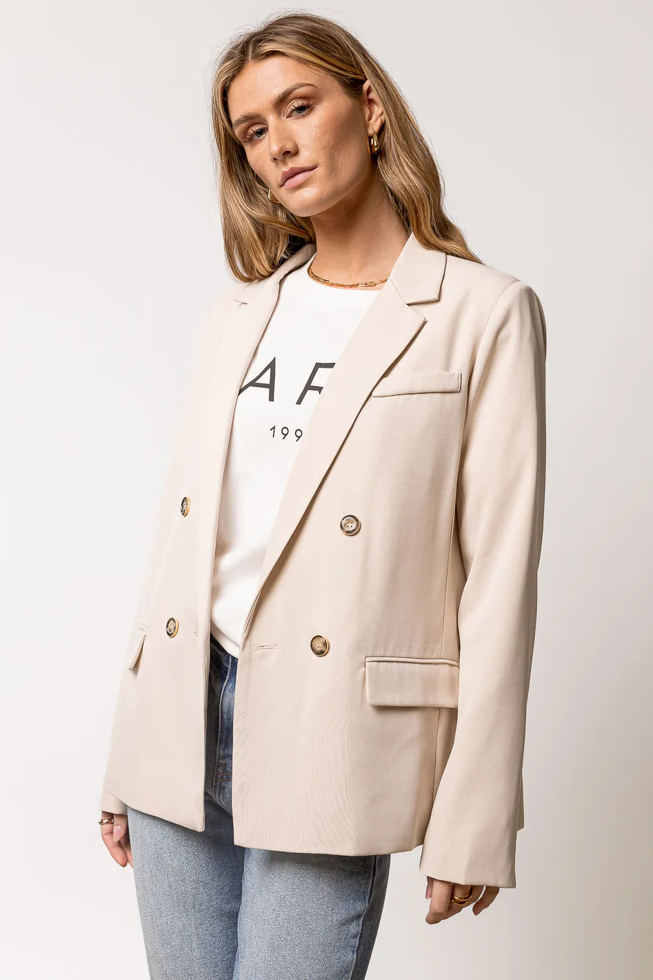 Romaine Blazer in Ivory | Böhme US
