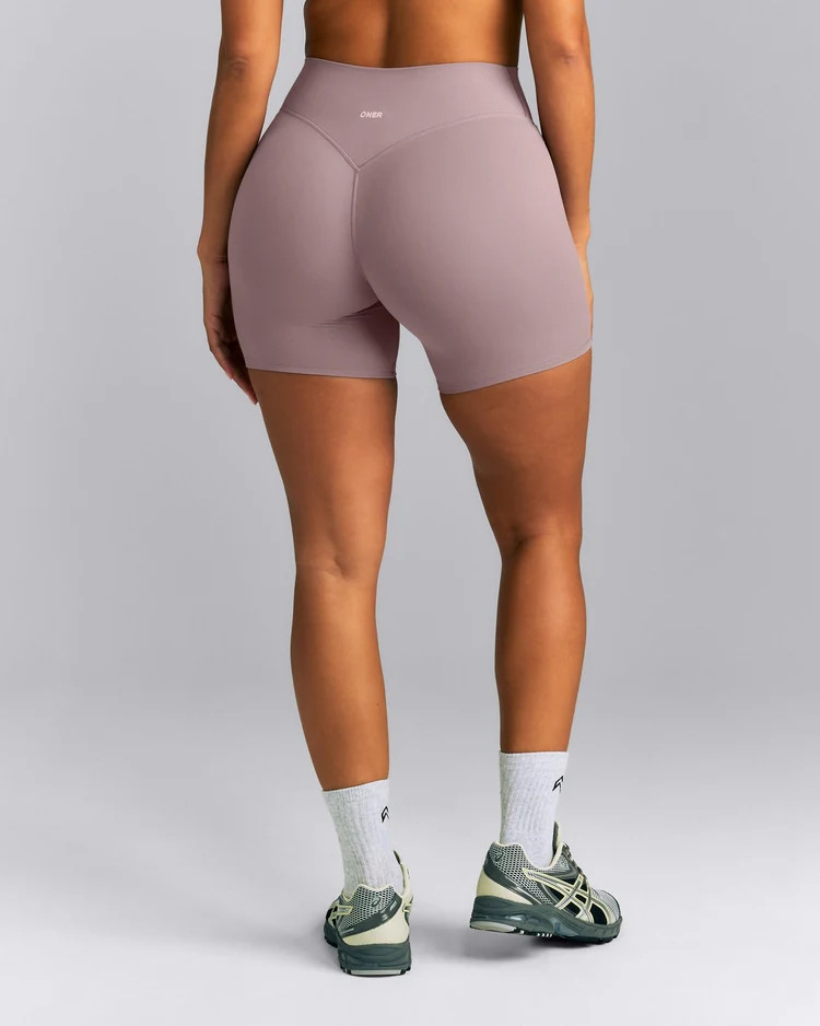 SoftMotion\u2122 High Waisted Shorts 6" New Branding 
 Dusty Purple | Oner Active (UK / US)