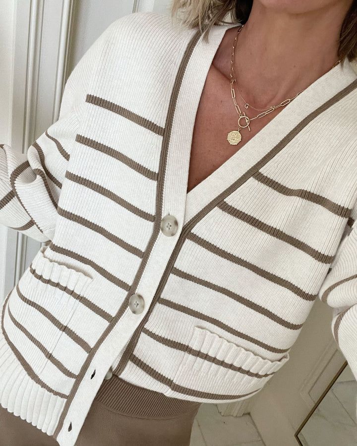 Splendid x @Cellajaneblog Stripe Button Front Cardigan | Splendid