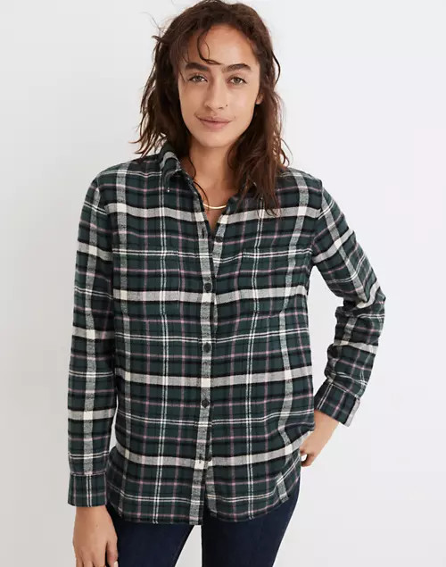 Flannel Classic Ex-Boyfriend Shirt in Baywood Plaid | Madewell