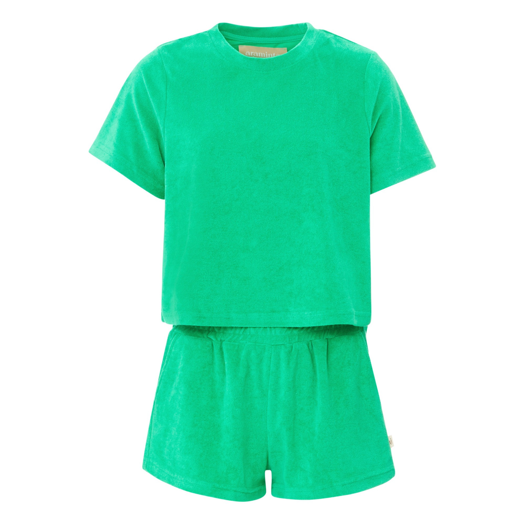 Terry Cloth Classic Top & Bottom Set Green Araminta James Fashion Adult | Smallable DE