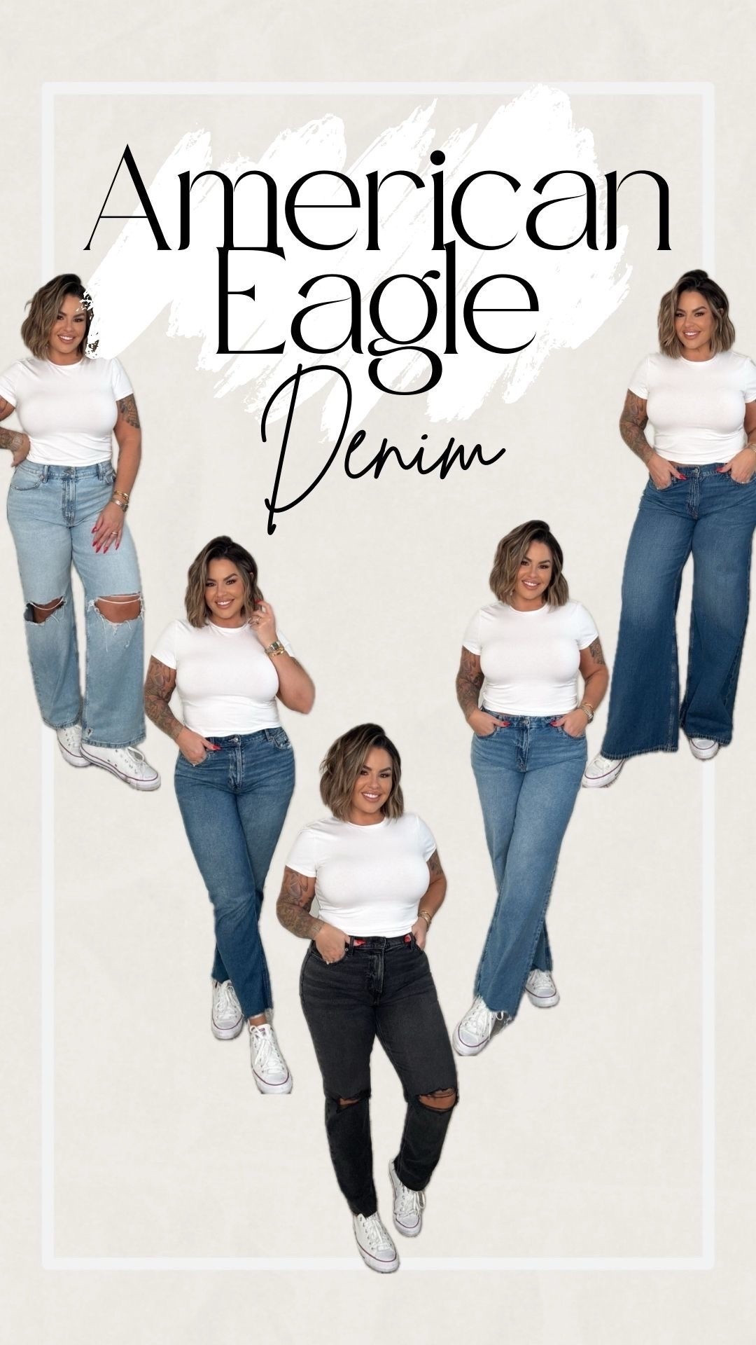 Left to right size info 
12r 
12r 
12r 
14L 
12L 
Tee L 
#denim #jeans #americaneagle 

Follow my LTK @shaynaslife on the @shop.LTK app to view this post and get my exclusive app-only content!

#liketkit 
@shop.ltk
https://liketk.it/5OlUU

#LTKMidsize #LTKSaleAlert #LTKootd