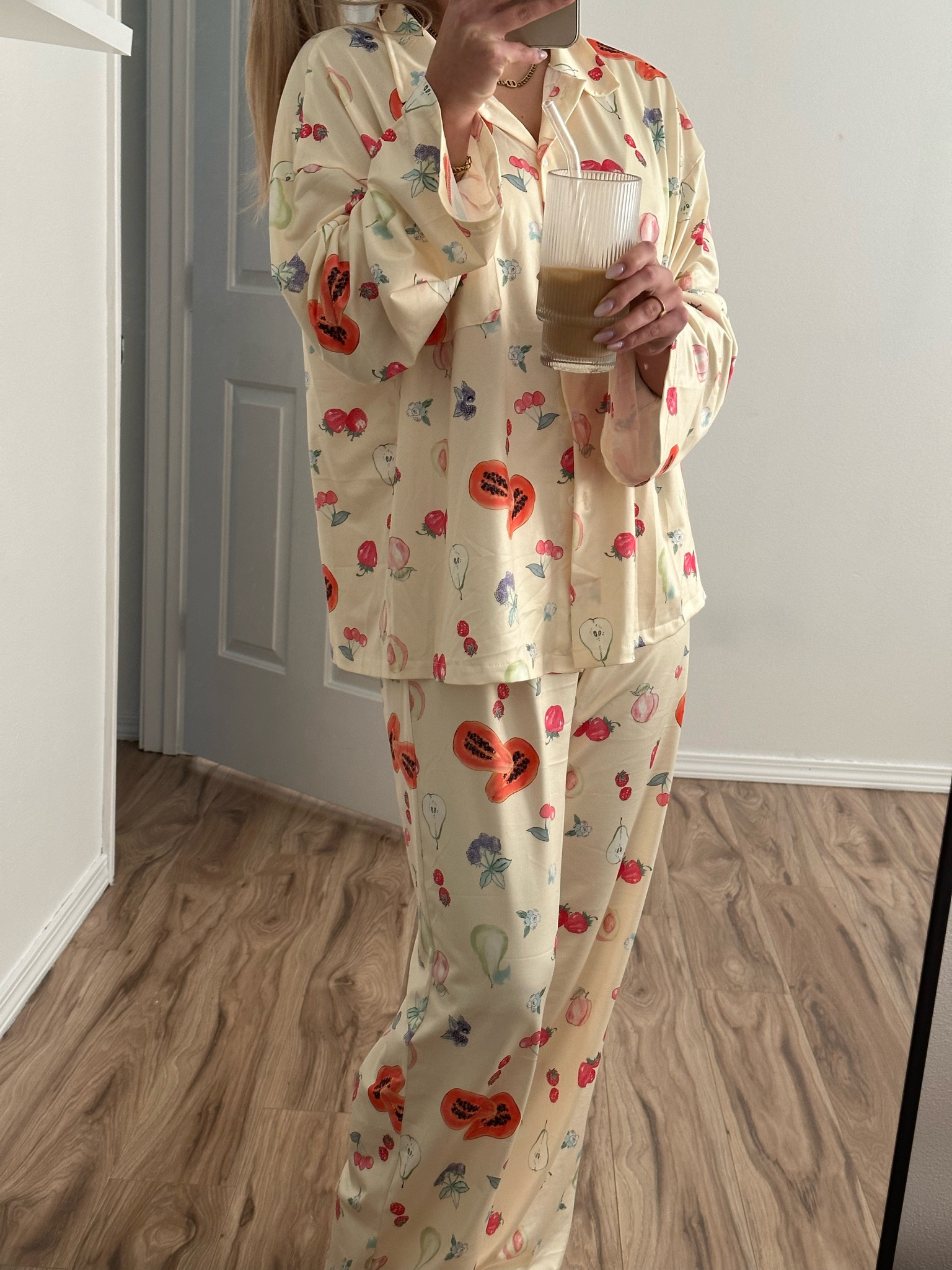 Amazon pj set wearing size small/ runs large 🍉🍎 🍋 🥝  

#LTKfindsunder50 #LTKGiftGuide #LTKSeasonal