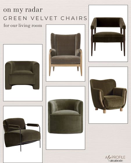Green velvet chairs that caught my eye. Several are on sale for MDW!

#LTKHome