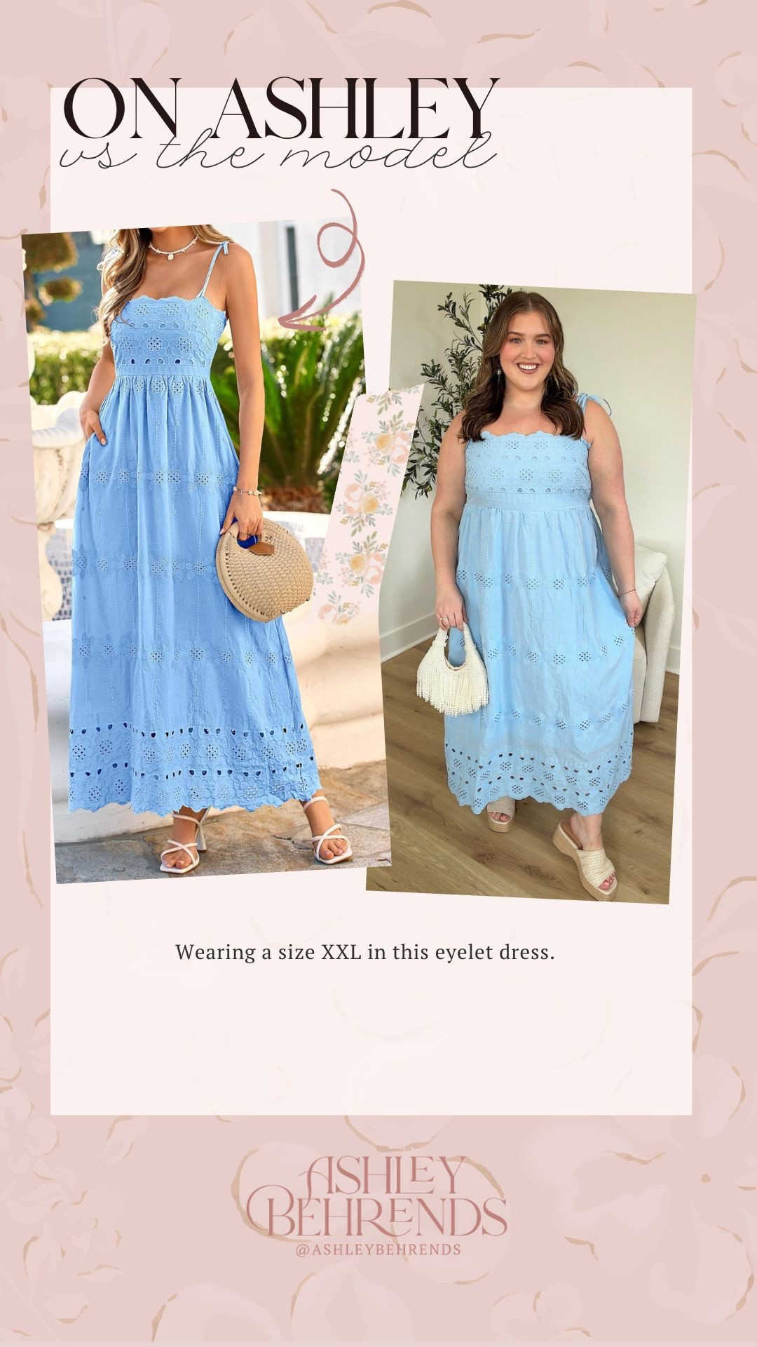 This eyelet dress from Amazon is even prettier in person. I love how boutique it looks, and how nice the details are. I’m wearing a size XXL and feel so confident in this outfit. People will honestly struggle to believe it’s Amazon, the quality is so good. 
Eyelet summer dress

#LTKPlusSize #LTKSeasonal #LTKWedding