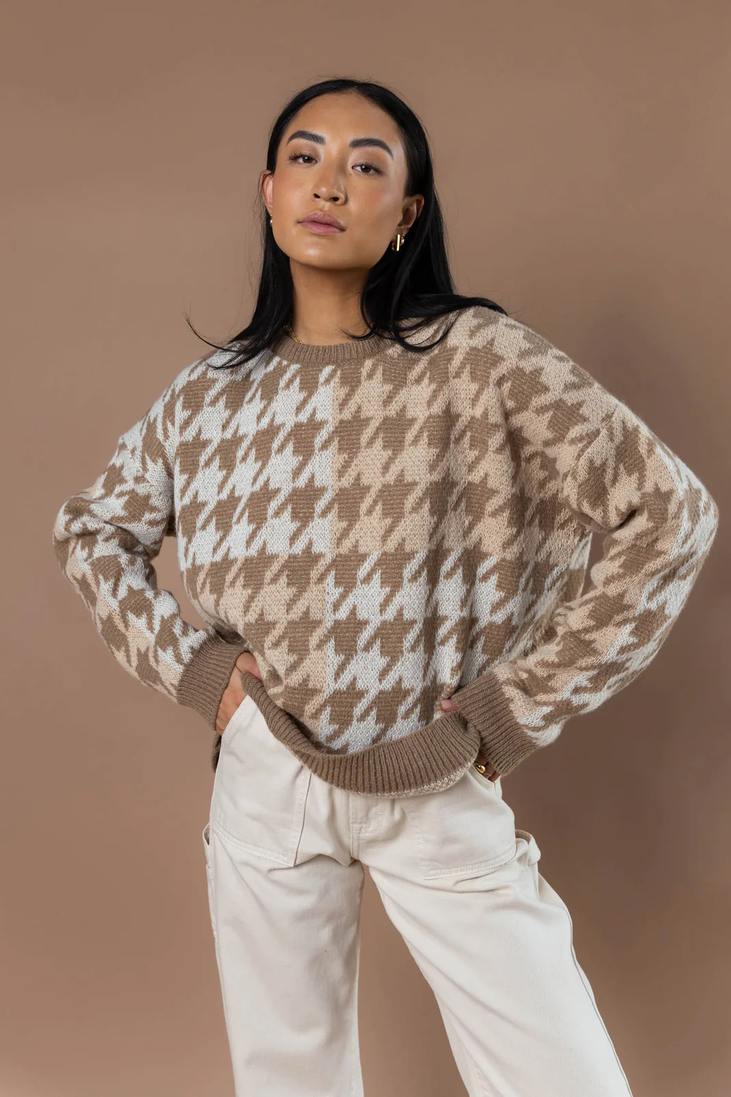 Billie Houndstooth Sweater - böhme | Böhme US