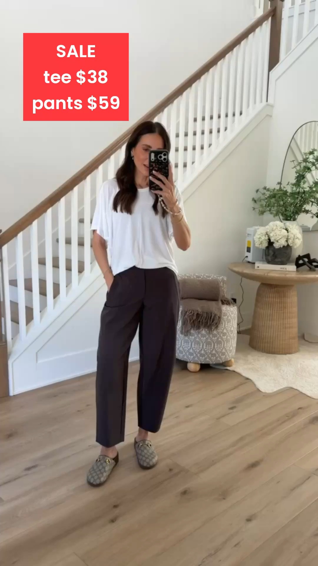 ATHLETA 30% off select styles, I'm in size XS in tee and size 0 in pants.