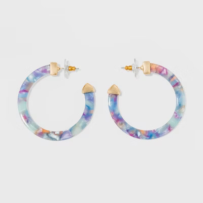 SUGARFIX by BaubleBar Resin Hoop Earrings - Purple | Target