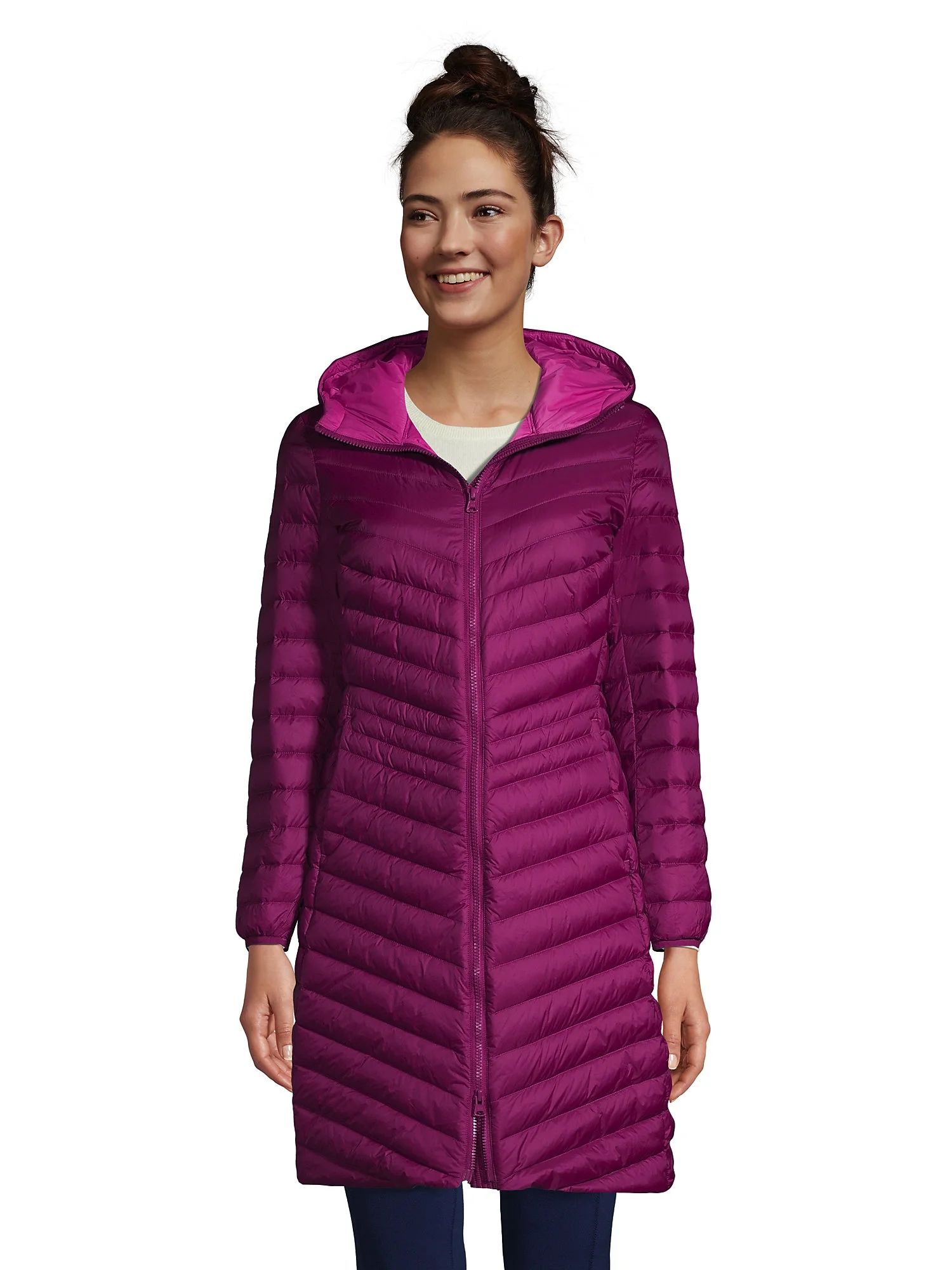 Lands' End Women's Petite Ultralight Packable Down Coat | Walmart (US)