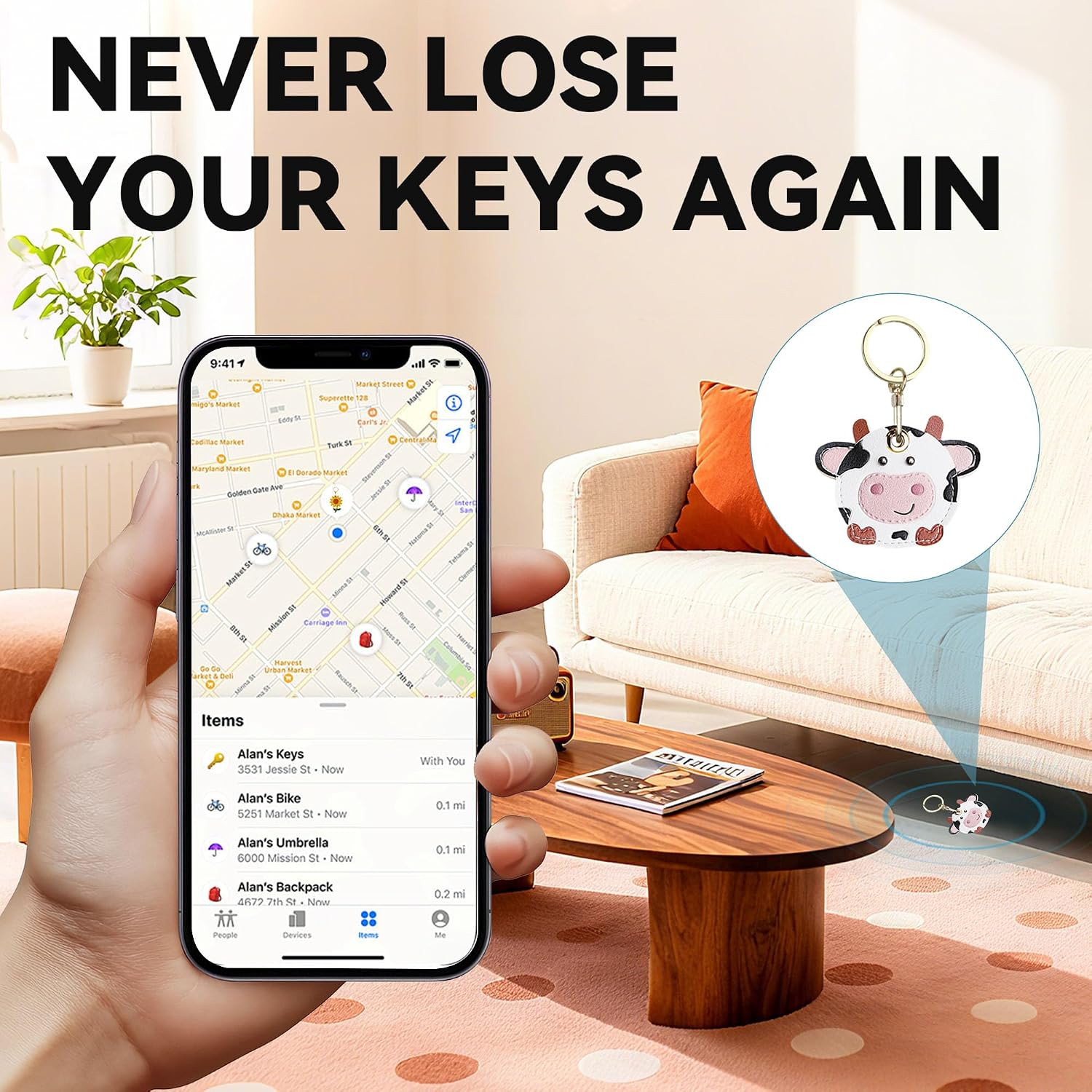 For AirTag Keychain cute, Hidden Cute Air Tag holder with Keychain Ring Leather Case for Keys, Bag, Pets | Amazon (US)
