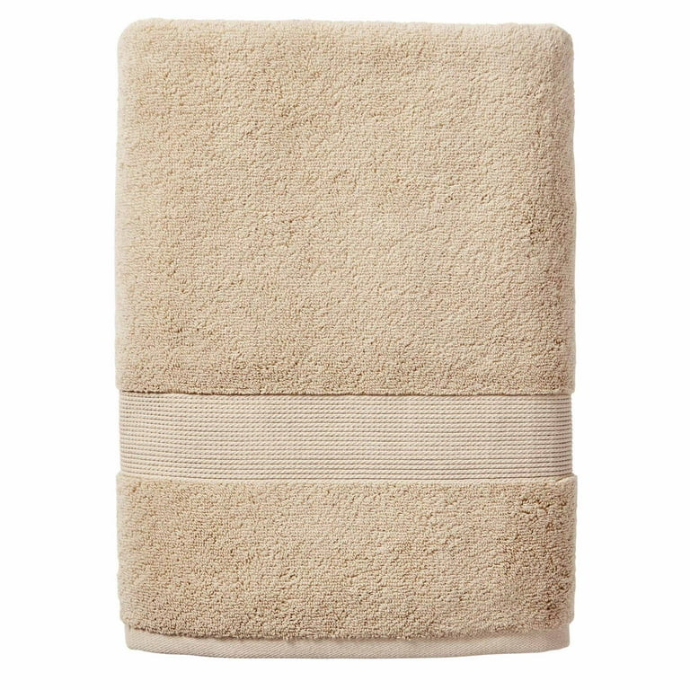 Better Homes & Gardens Signature Soft Solid Cotton Bath Towel, Almond Biscuit | Walmart (US)