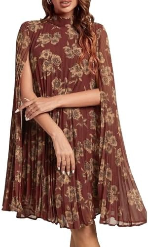 Women's Cloak Sleeve Party Midi Dress | Amazon (US)