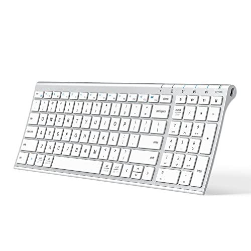 iClever BK10 Bluetooth Keyboard, Multi Device Keyboard Rechargeable Bluetooth 5.1 with Number Pad Er | Amazon (US)