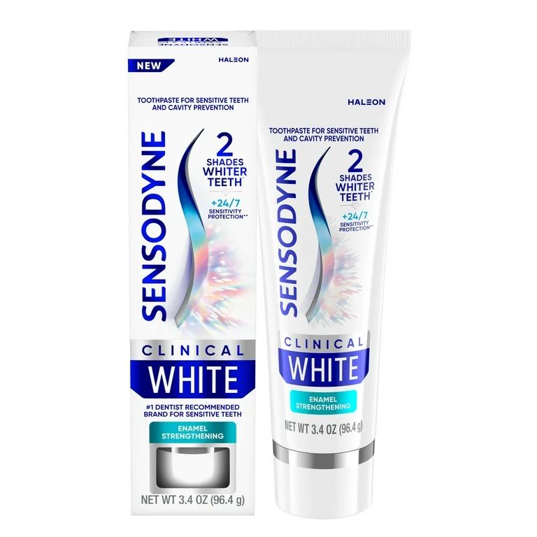 Sensodyne Clinical White Toothpaste, for Sensitive Teeth, Enamel Strengthening, 3.4 oz, Mint Flav... | Walmart (US)