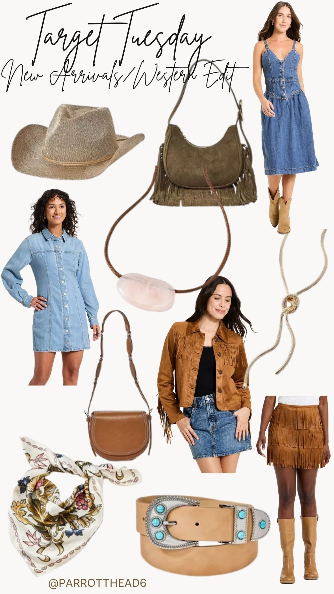 Target Tuesday Western EditWestern wear, jeans, jean dress, cowboy hat, cowboy boots, turquoise, bandana, rodeo season, rodeo looks, Western looks, ponchos, necklaces, Western belts, suede, fringe, silver, mini skirts, west Texas, jean jacket, 

#LTKootd #LTKSeasonal #LTKActive