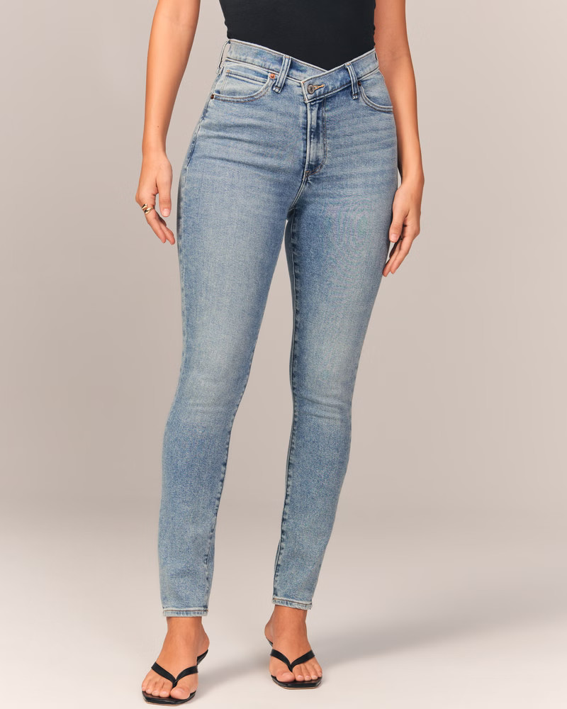 Curve Love High Rise Super Skinny Ankle Jean | Abercrombie & Fitch (US)