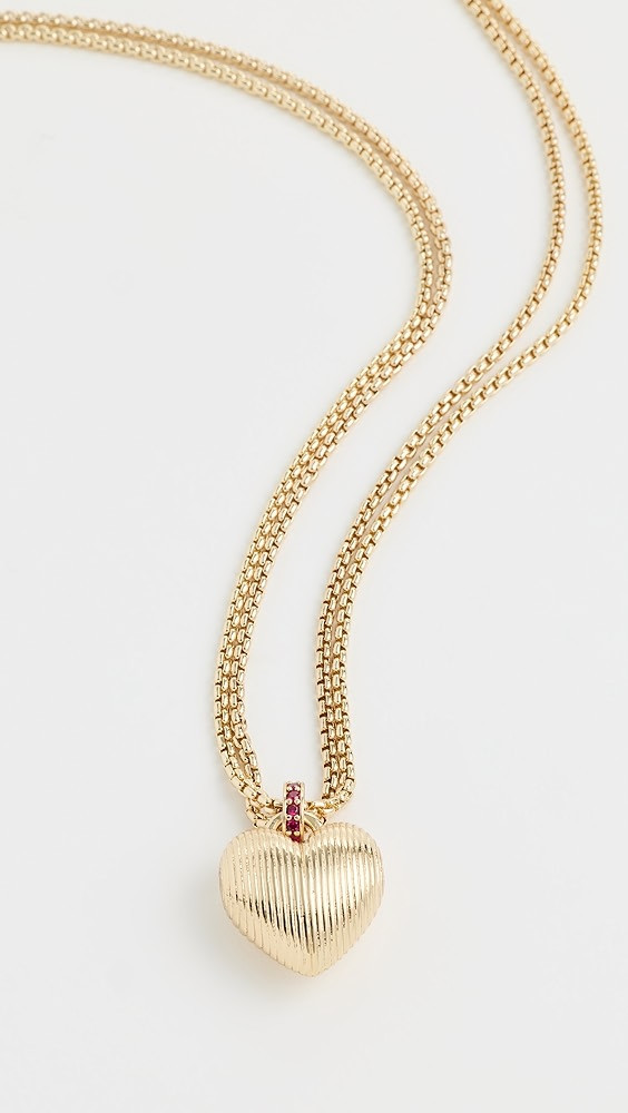 The Textured Heart Necklace | Shopbop