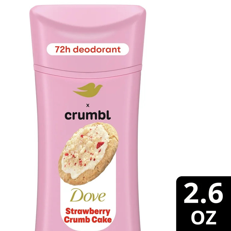 Dove Crumbl Deodorant Stick Crumbl Strawberry Crumb Cake Aluminum Free, 2.6 oz | Walmart (US)