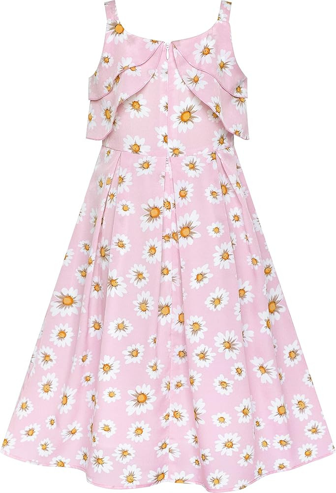 Sunny Fashion Girls Dress Yellow Leaf Sleeveless Summer Party Size 6-12 | Amazon (CA)