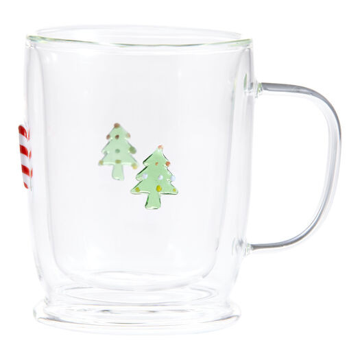 Charm Christmas Tree and Candy Inlay Glass Mug by World Market | World Market