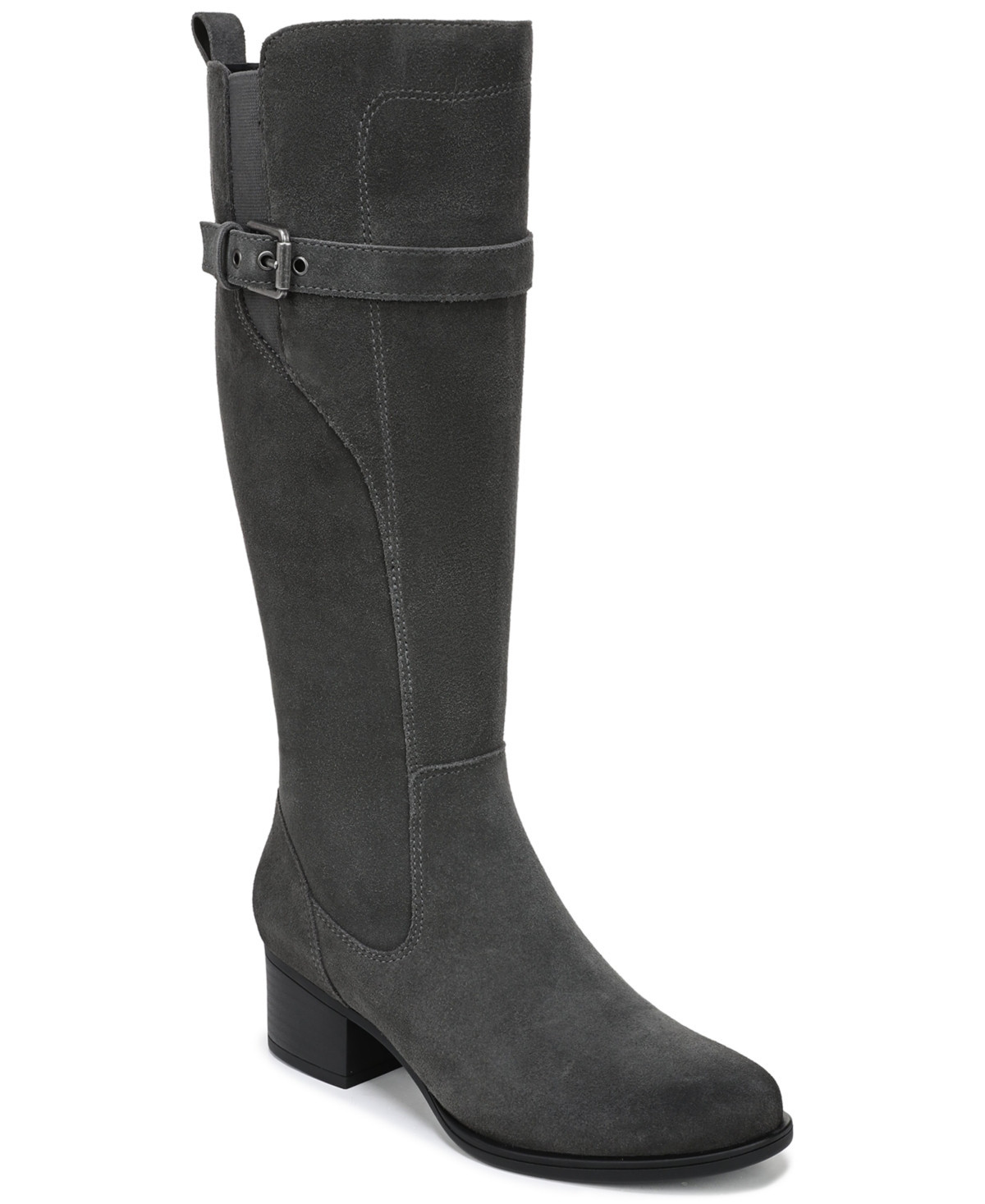 Naturalizer Women's Kenna Wide Calf Knee High Boots - Gray Suede | Macy's