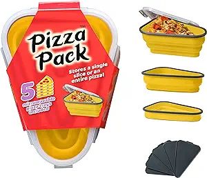 The Perfect Pizza Pack™ - Reusable Pizza Storage Container with 5 Microwavable Serving Trays - ... | Amazon (US)
