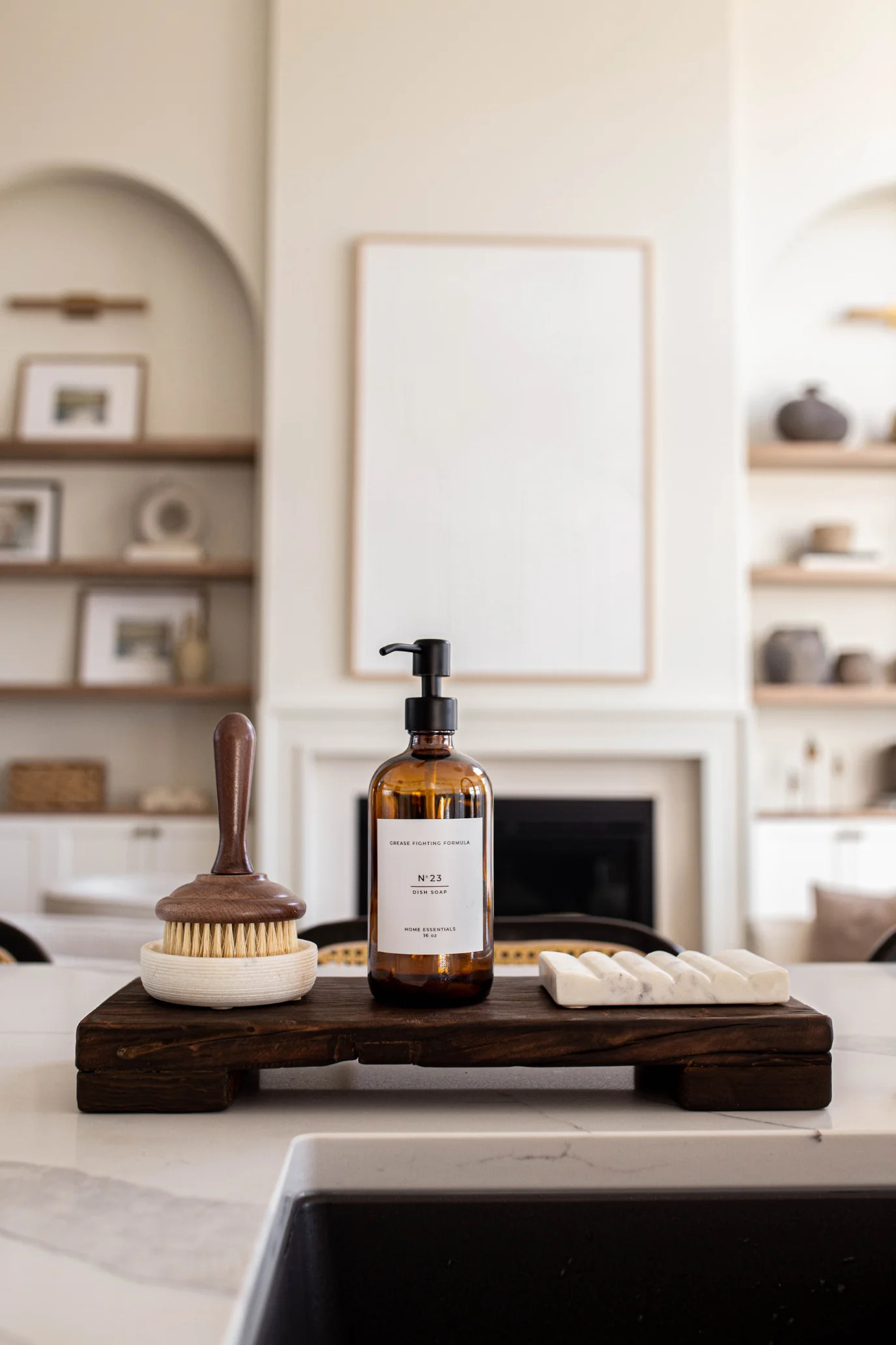 Trivet Riser Solid Reclaimed Wood Hazelnut Stain Large | Luxe B Co