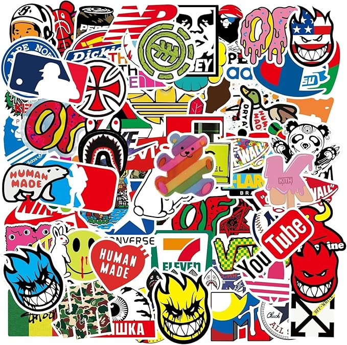 Cool Brand Stickers for Adults,for Teenagers 101 Pack Decals for Laptop Computer Skateboard Water... | Amazon (US)