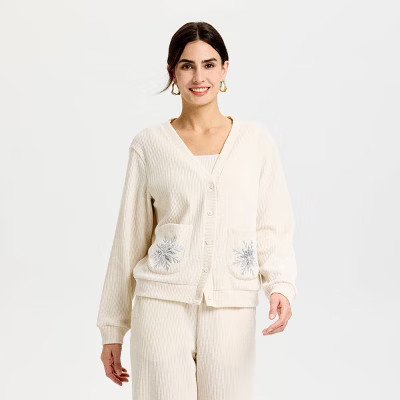 Women's Embroidered Cardigan - Universal Thread™ Beige XXL | Target