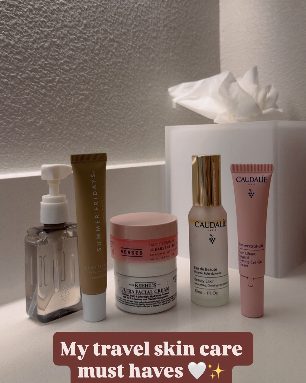 Traveling doesn’t have to wreck your skincare routine ✨🧳 These are my must have products for keeping my skin happy on the go ✈️ From messy sinks to dry airplane air, I’ve got you covered 💦💖Which travel skincare essential could you not live without? 👇🏼 travel skincare | must-have skincare | jet lag skincare | glowing skin | carry-on beauty | skincare essentials | travel beauty products | hydrating skincare | travel routine | airplane skin care | skincare must-haves | beauty on the go | hotel bathroom hacks | compact skincare | travel-friendly beauty | travel glow | skincare for travel | beauty essentials | on-the-go skincare | luxury travel skincare

#LTKTravel #LTKFindsUnder50 #LTKBeauty