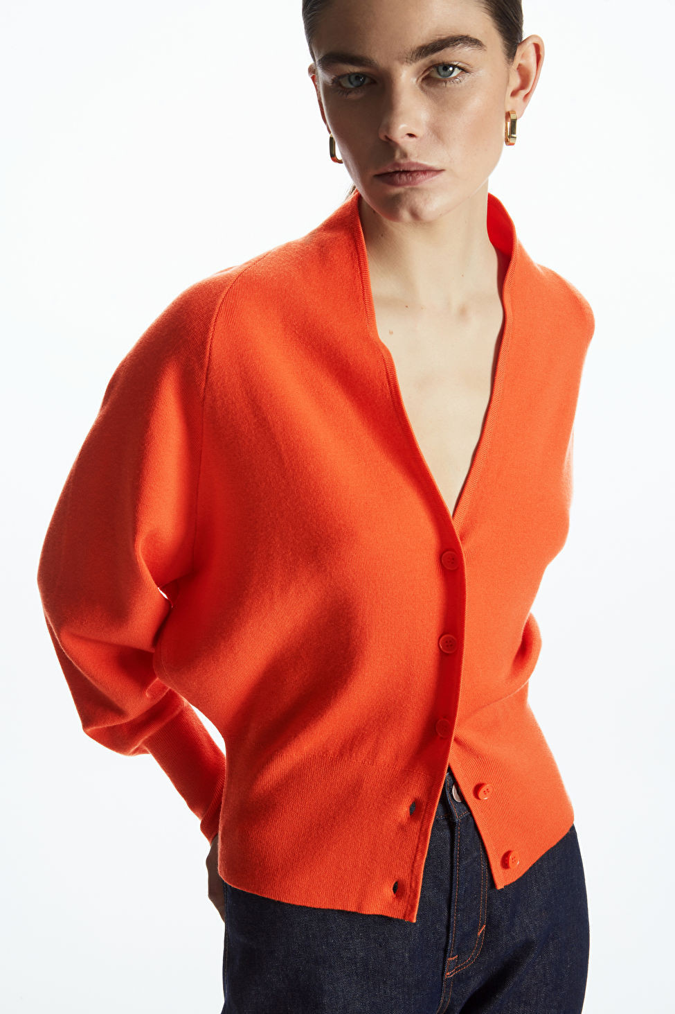 WAISTED V-NECK CARDIGAN | COS UK