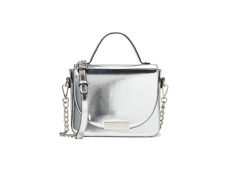 Steve Madden BMelodie Metallic Cross Body Handbags Silver Metallic | Zappos