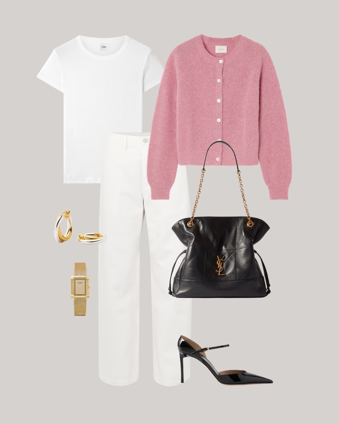 Loving the softness of this pink cardigan against the Saint Laurent shopper bag. Finished it with a Tom Ford heel for a sexier touch.

#LTKootd
