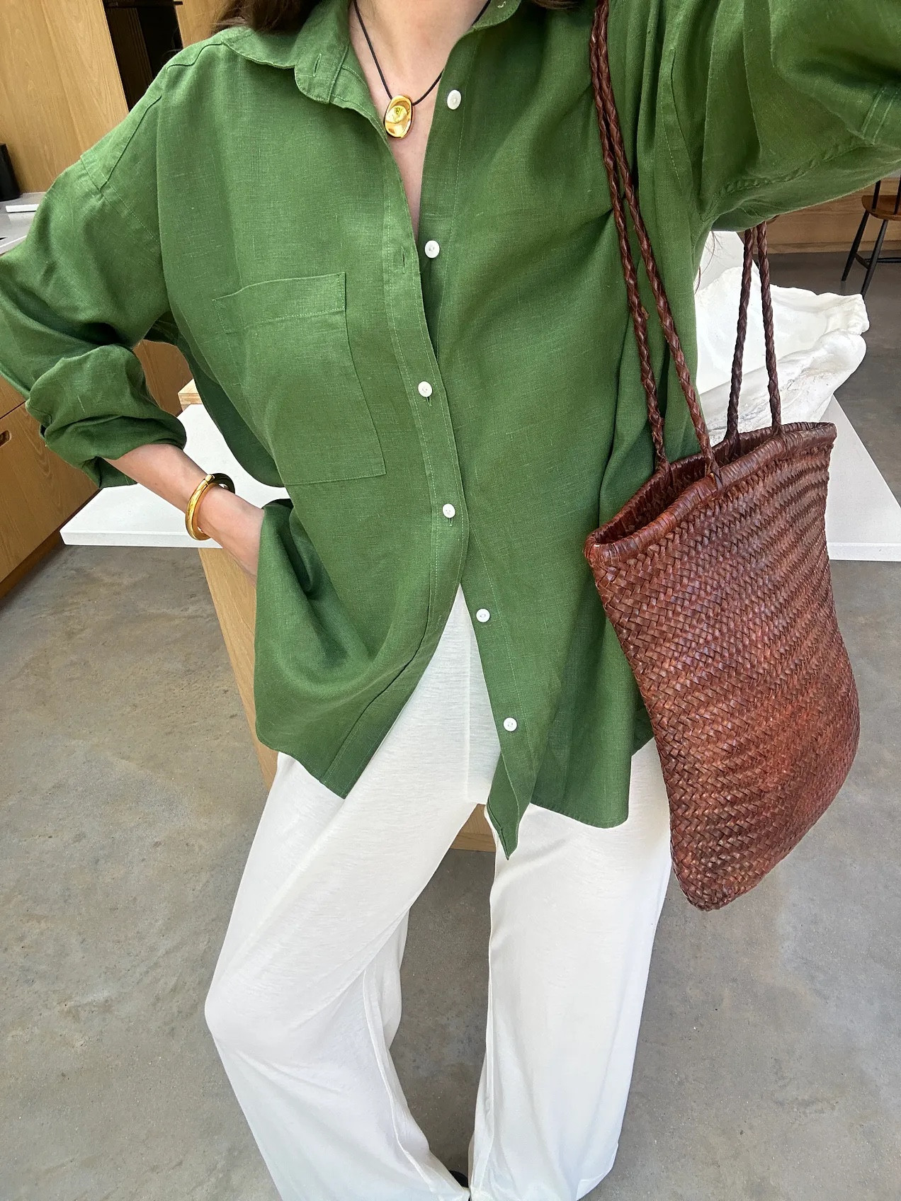 *The* green shirt for spring and summer 

 #LTKspring #LTKstyletip