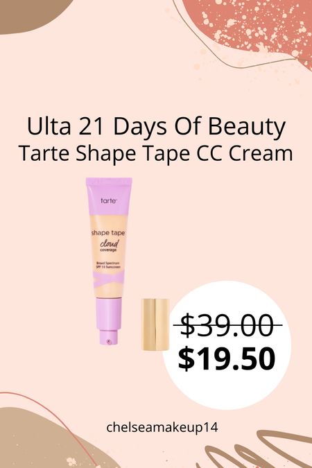 Ulta 21 Days Of Beauty // Tarte Shape Tape CC Cream 

#LTKbeauty #LTKsalealert