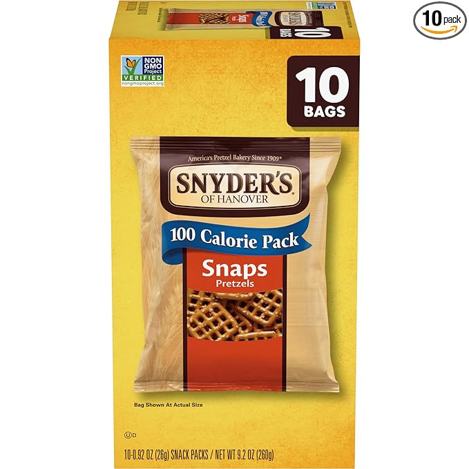 Snyder's of Hanover Pretzels, Snaps 100 Calorie Packs, 10 Ct Multipack | Amazon (US)