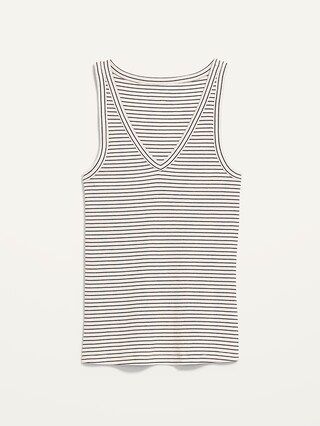 Sleeveless Striped Rib-Knit Tank Top for Women | Old Navy (US)