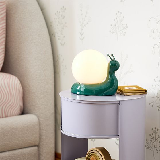 Snail Table Lamp, Blue | West Elm (US)