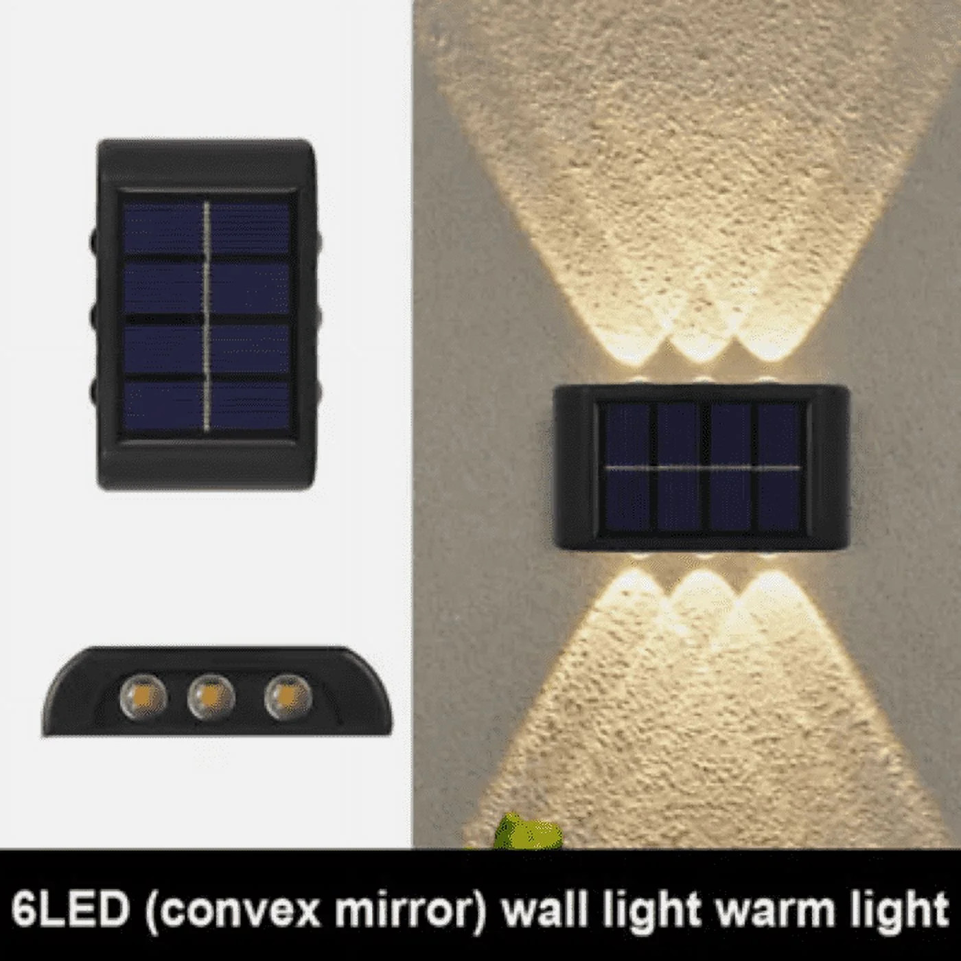 4PCS Solar Fence Lights Outdoor - LED Dusk to Dawn Wall Lights, Warm Pathway & Deck Lighting, Wat... | Walmart (US)