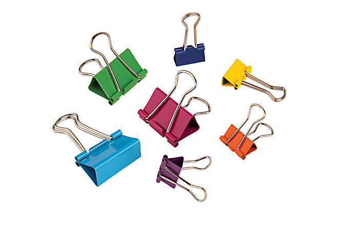 Office Depot Brand Fashion Binder Clips Assorted Sizes Assorted Colors Pack Of 65 - Office Depot | Office Depot and OfficeMax 