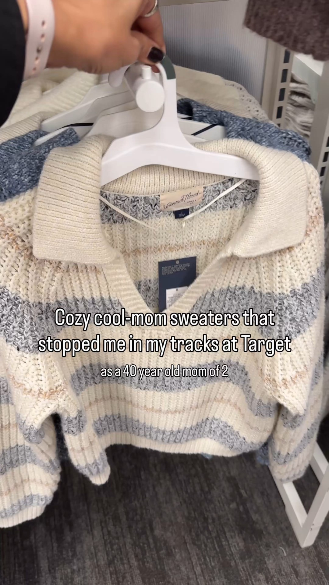 Target cool mom sweaters! On sale through today!! In a size small in everything. I’m 5’7”. Barrel jeans in a size 27 (they run small in the waist!) @target #target 

#LTKTall #LTKSaleAlert #LTKOver40