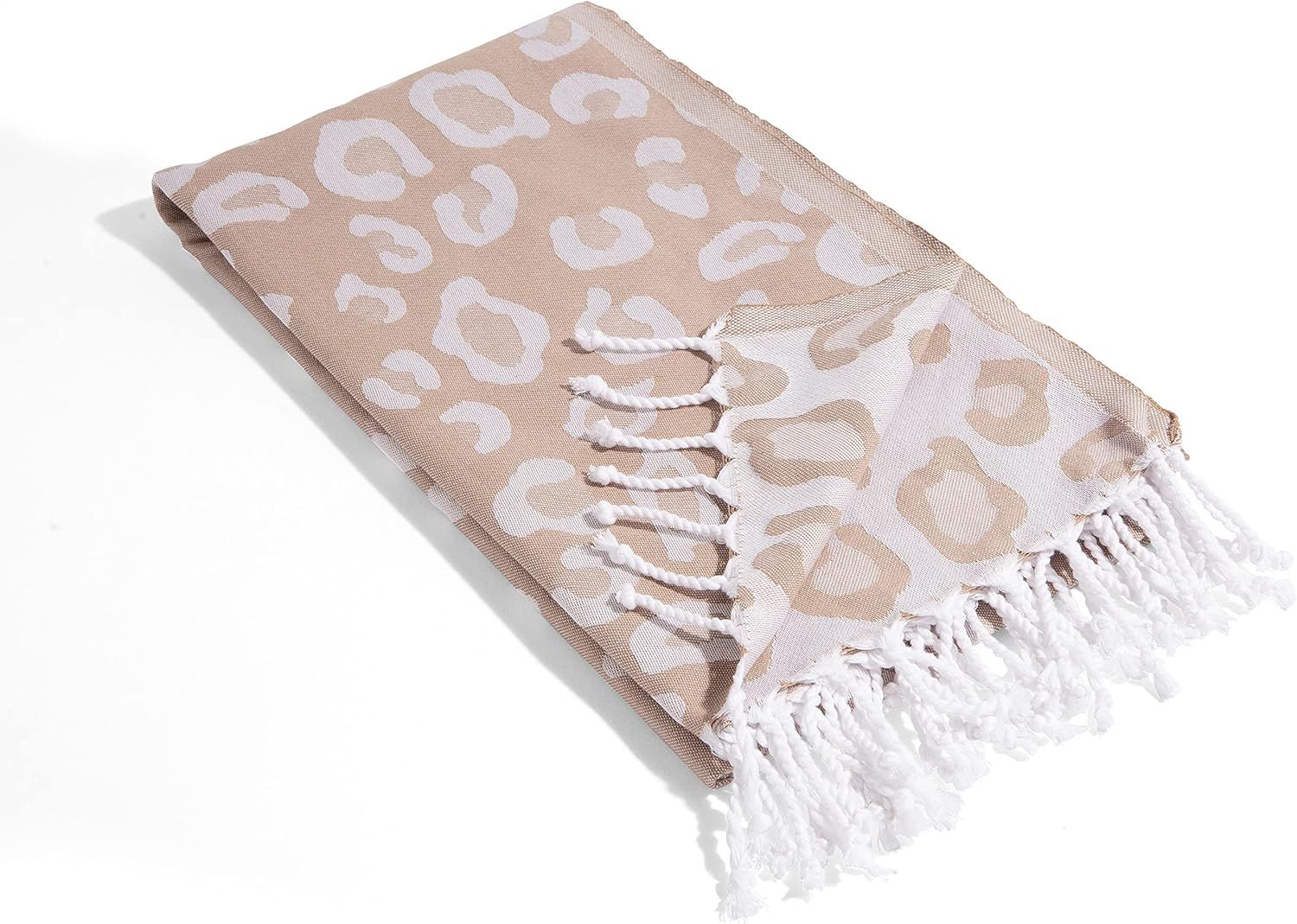Leopard Print Turkish Towel - 100% Cotton Hammam - Lightweight Pool, Gym orTravel Fouta - Thin & ... | Amazon (US)