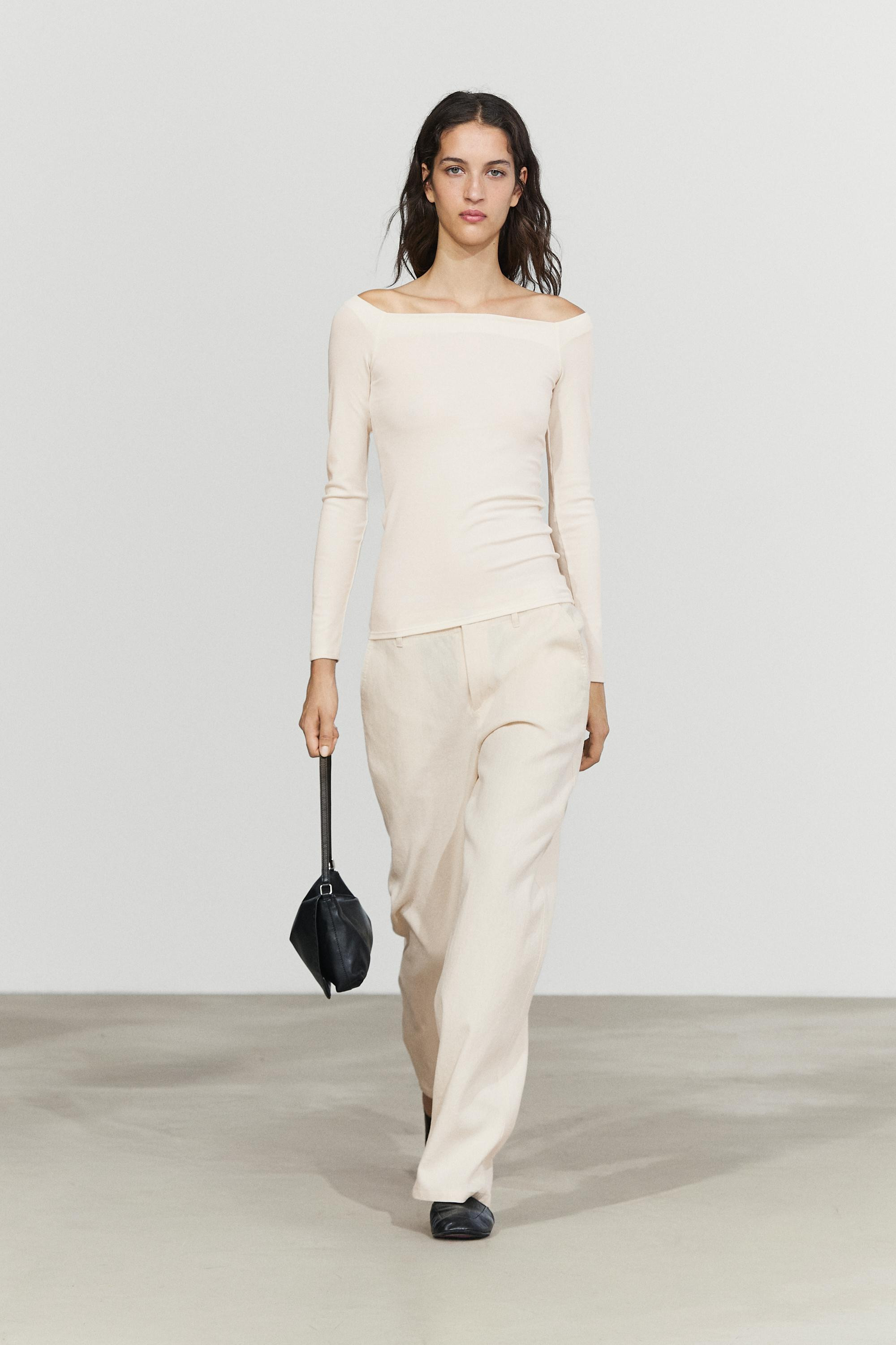 Stretch long sleeve top | Massimo Dutti UK