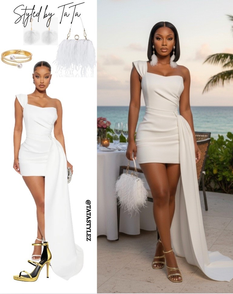 Dinner is served. ✨ Styled this high-end vacation b-day dinner all white look with pieces you can grab right now. This dress is a timeless staple for any tropical getaway. Find the dress on Fashionnova 🔎 Isabella Satin Mini dress. 



#LTKstyletip #IslandLife #LuxuryFashion #DinnerOOTD

#LTKootd #LTKTravel #LTKMidsize