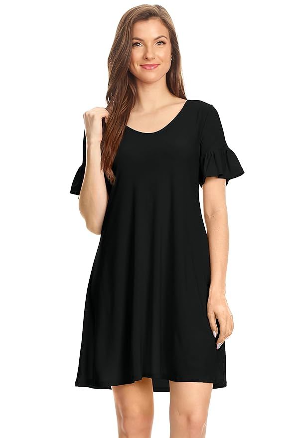 Womens Bell Sleeve Long and Short Sleeve Summer Dresses - Made in USA | Amazon (US)