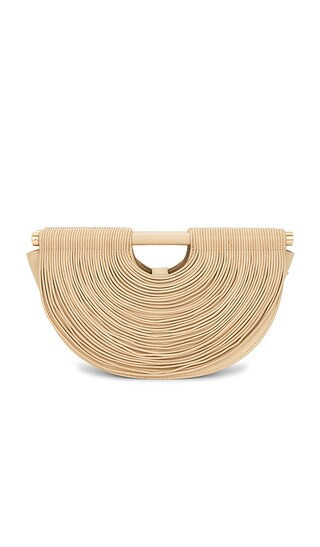 Cult Gaia Lou Top Handle Bag in Tan. | Revolve Clothing (Global)