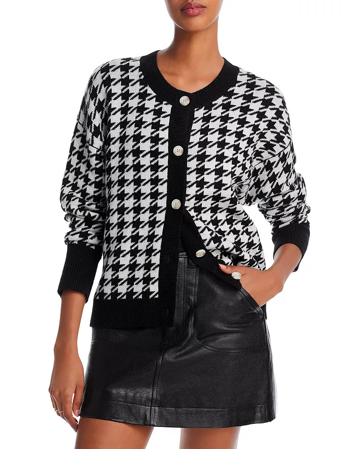 Houndstooth Cashmere Cardigan - 100% Exclusive | Bloomingdale's (US)