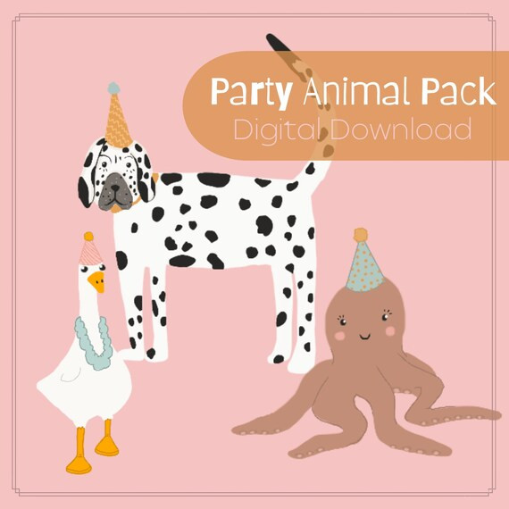 Party Animal Cake Topper Pack *Digital Download* | Etsy (US)